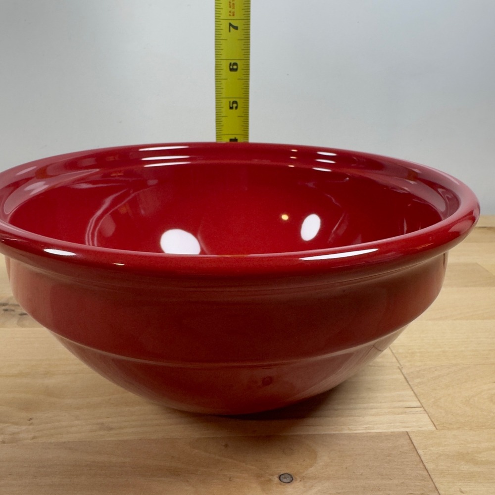 Emile Henry France Red Ceramic Mixing Bowl 8 Inch Round Stoneware 34.20 - Picture 7 of 11
